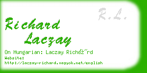 richard laczay business card